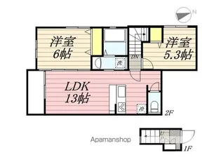 エクセラン朝妻【2階】の間取り