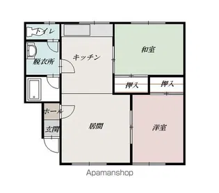 永山6・7マンション【F号室】の間取り