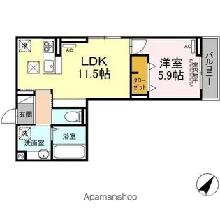 ヒーローキングダム【1階】の間取り