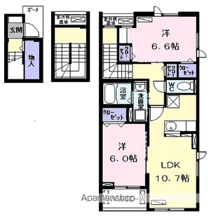 ラナンキュラスⅡ【3階】の間取り