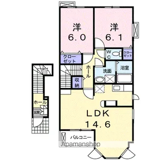 ファレ・キヨラ【2階】の間取り