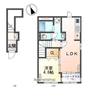 仮)取手市米ノ井アパートA棟【2階】の間取り