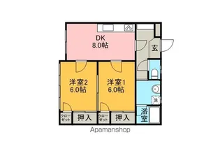 アップルガーデンコーポⅡ【1階】の間取り