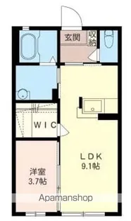 タウンコートB【1階】の間取り