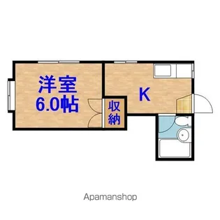 角田ハイツ【1階】の間取り