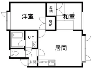 テラスハウス北郷【3階】の間取り
