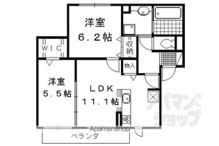 サファイア長岡天神【102号室】の間取り