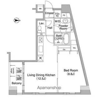 コンフォリア銀座EAST【7階】の間取り