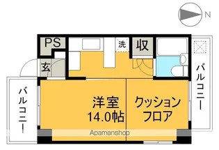 コーポ朝日XⅠ【6階】の間取り