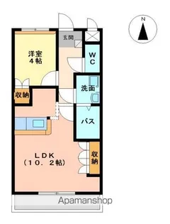 ウエスト・アメニティ【203号室】の間取り