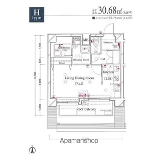 シンシア後楽園【8階】の間取り