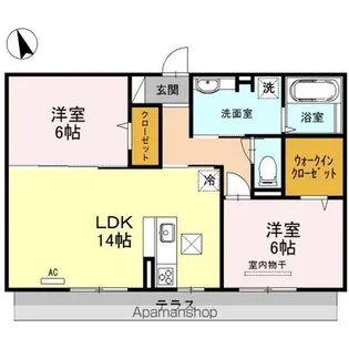 アステリア【1階】の間取り