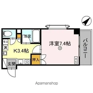 リバーハイツ光陽【201号室】の間取り