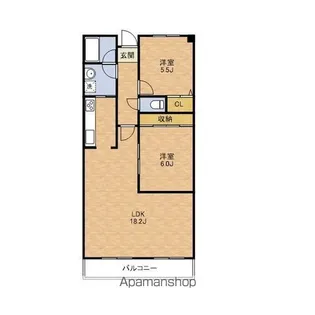 レユシール谷村三番館【202号室】の間取り