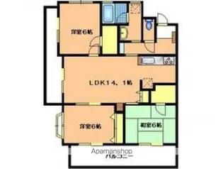VILLA VERT【303号室号室】の間取り