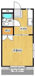 コーポゆう【202号室】の間取り