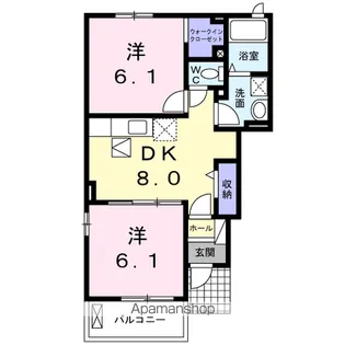 プリート日出 Ⅱ【1階】の間取り