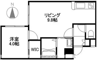 ライフジュエル中島公園前【4階】の間取り