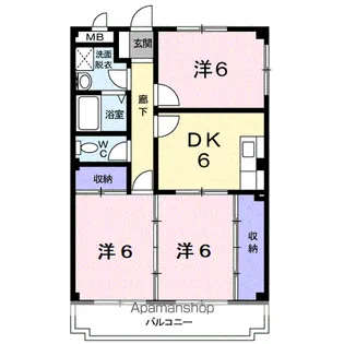 ドエルⅢ【3階】の間取り