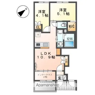 テラス・ド・ラ・フォレ【1階】の間取り