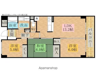 バンブーコート【2階】の間取り