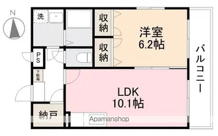 マリベール伏石【301号室】の間取り