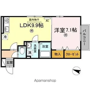 アヴァンサール 優【2階】の間取り