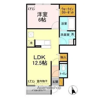 カーサR・T B【1階】の間取り