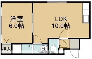 1LDKの間取り画像