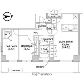 コンフォリア田町【2階】の間取り