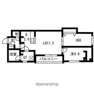 luce solare発寒【2階】の間取り