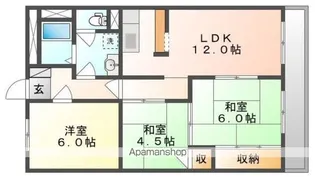 サンハイツ奥田【2階】の間取り