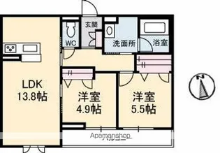 ベレオ三条【3階】の間取り