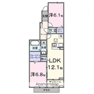 「仮称」シエルクラス古川【1階】の間取り