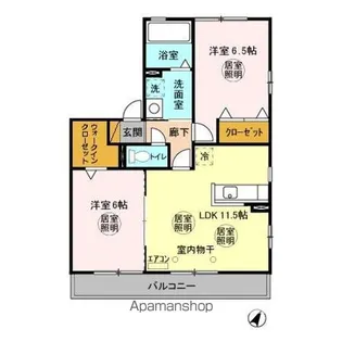 リビングタウンみずき ABC【2階】の間取り