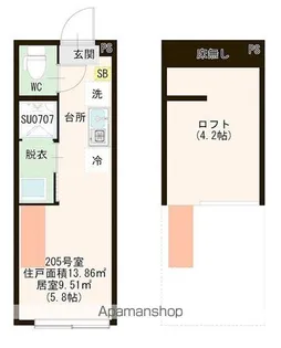 ハーモニーテラス見次公園【1階】の間取り