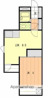 メゾンミヤザキ山越【4階】の間取り