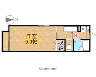 ミニヨンピエース【201号室】の間取り