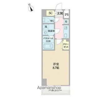 コントレイルりんくう常滑【1階】の間取り