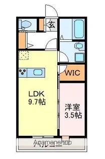 レジデンス中央町【203号室】の間取り