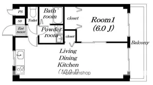 古里マンション【404号室】の間取り