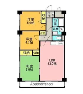 グレース伏見A【2階】の間取り