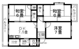 ファミール松村【4B号室】の間取り