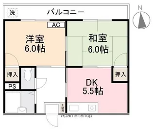 ライズマンション【2階】の間取り