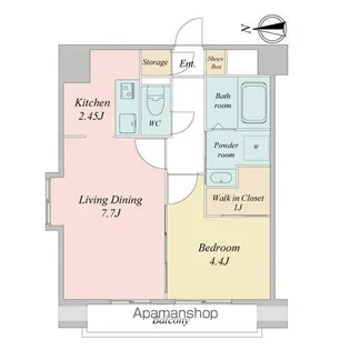 エルスタンザ広瀬通レジデンス【7階】の間取り