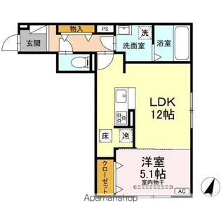 DーHILLS広沢【1階】の間取り