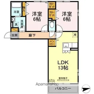 クリアコート【2階】の間取り