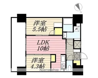 F・PARC GRANDMARK天神【5階】の間取り