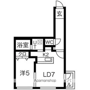 RUKーA円山(ルクア円山)【102号室】の間取り