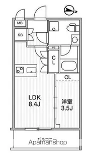 WEAVE BASE OJI KAMIYA【4階】の間取り